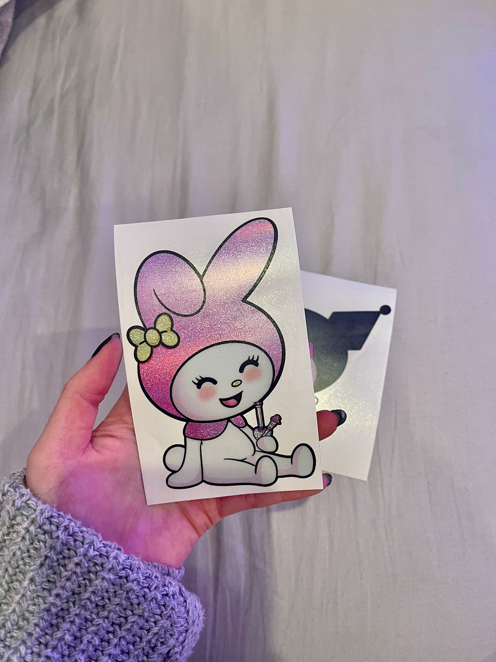 Two Rabbit Decal - (Spot-Sparkle) image 1