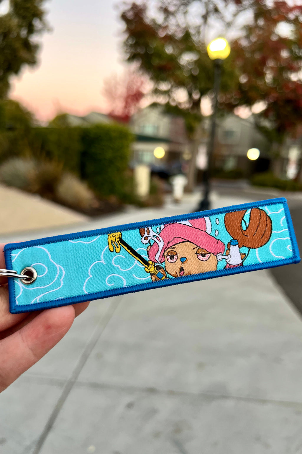 Dr. Blue Nose Tag Keychain image 0