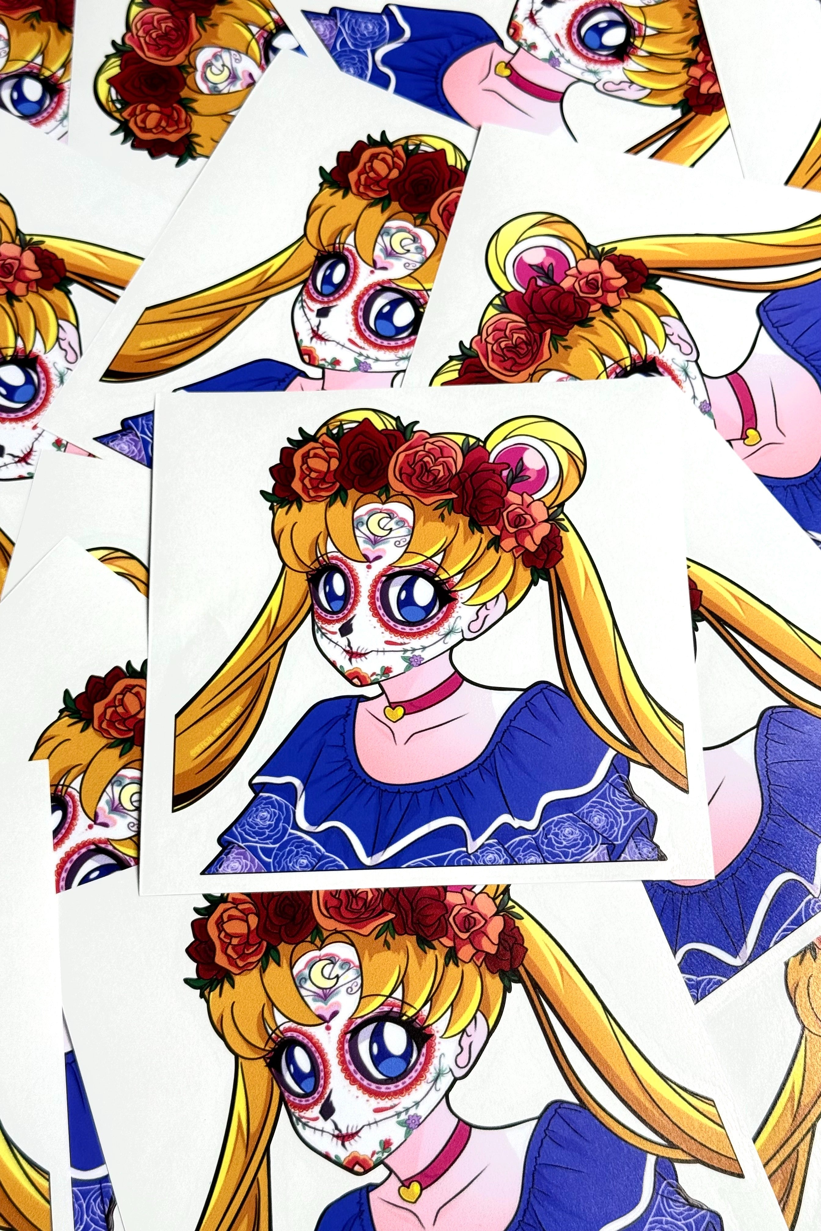 Moon Flag Day Peeker Decal