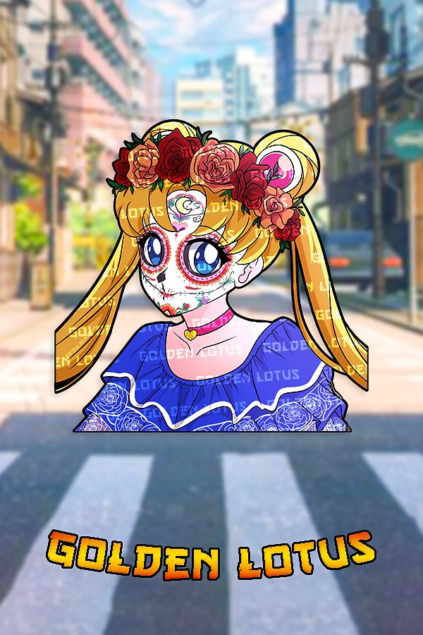 Moon Flag Day Peeker Decal