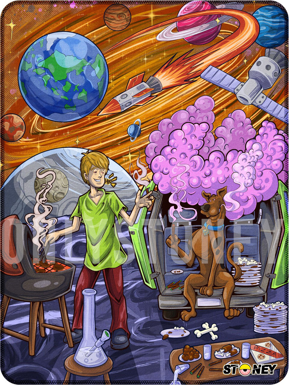 Moon BBQ Desk Mat image 0