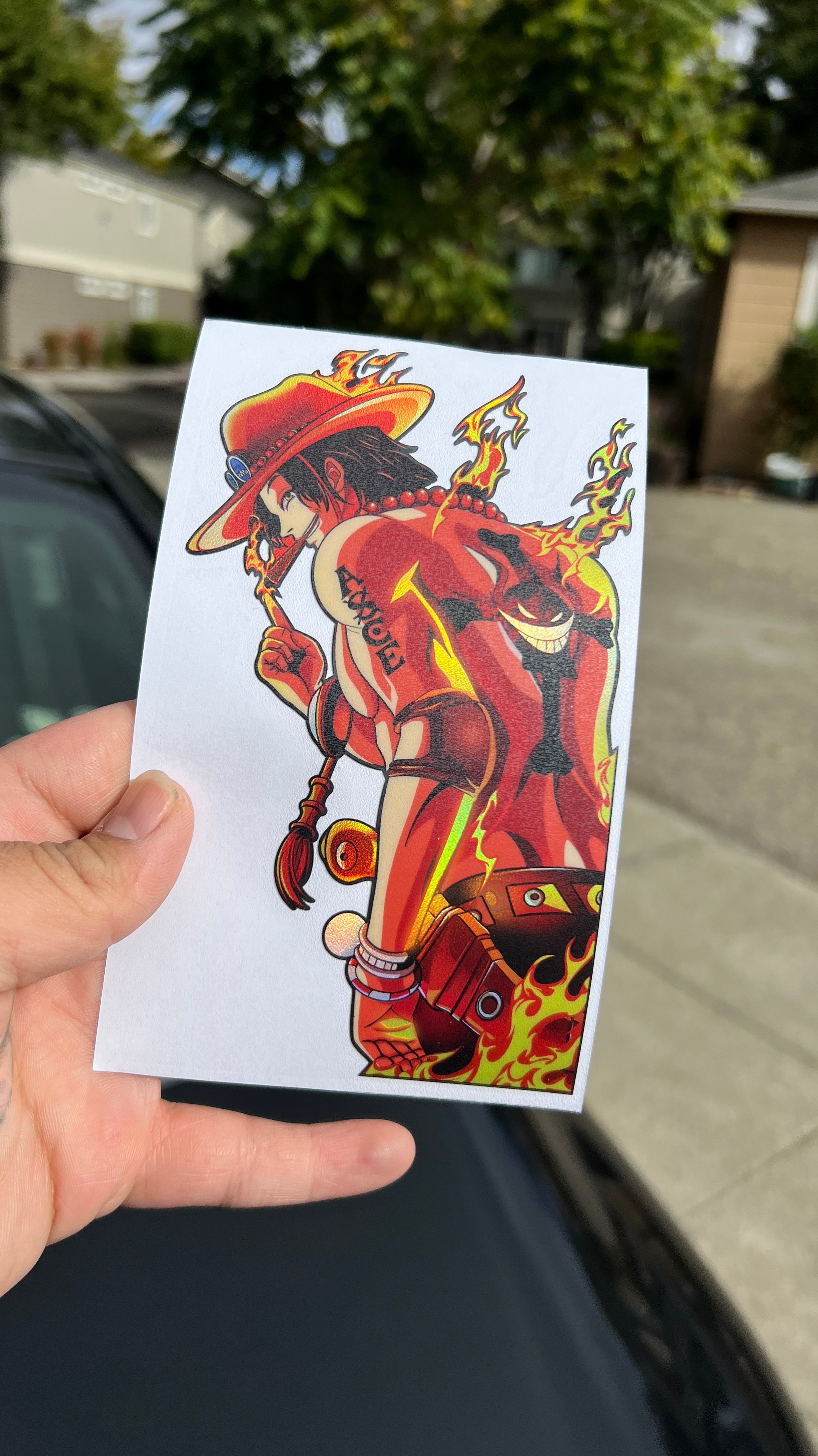 Flame-Flame Decal - (Spot-Holo) image 1